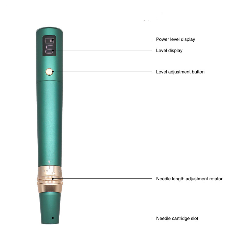 Customization Micro Needle Pen S5 derma pen safety and comfort rechargeable 6 speeds levels dermapen