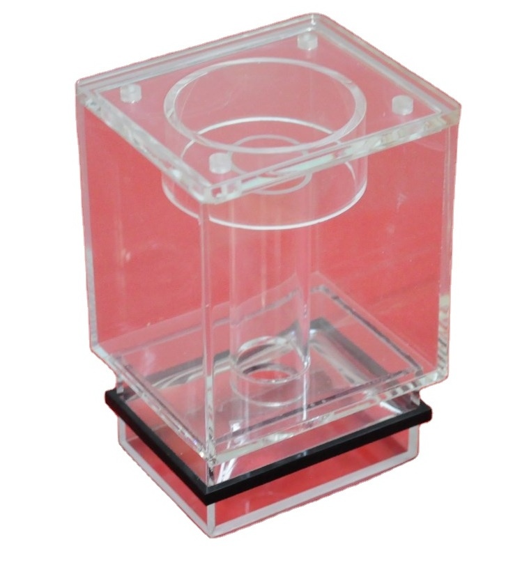 Clear small acrylic box with divider