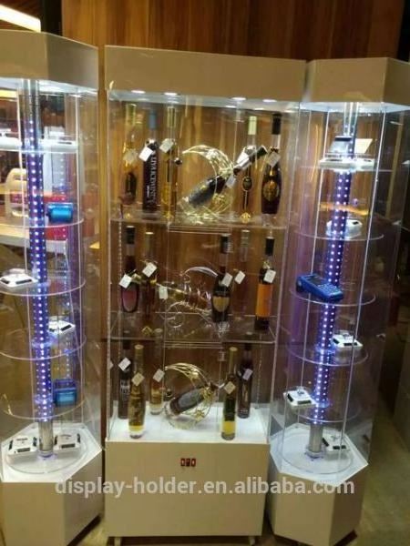 Customized acrylic display cabinets light box with door and lock