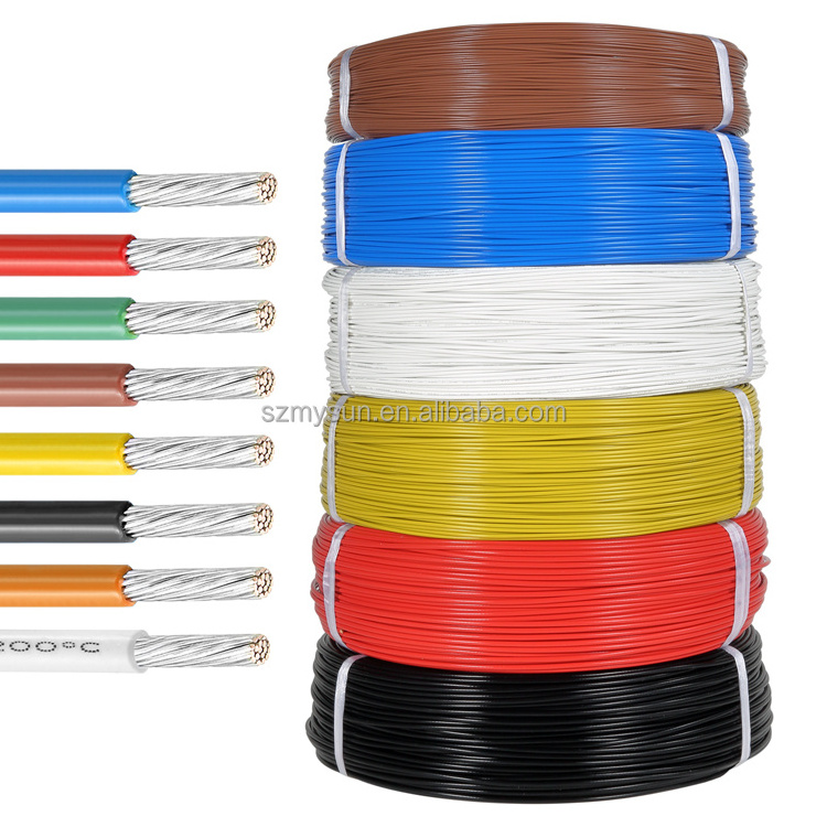 UL 10362 PFA Insulation Wire High Temperature Electric Cable 600V 250C 1 2 3 4 5 6 7 8 10 12 14 16 18 20 22 24 26 28 30AWG Wires