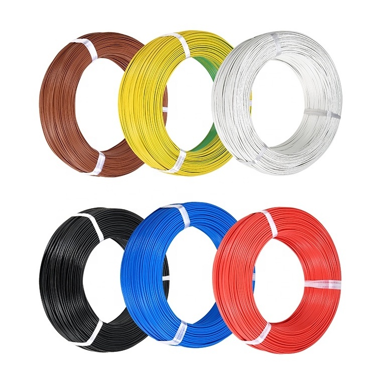 18 20 22 24 26 AWG Gauge High Temperature Heat Resistant Solid Copper Rubber Cable Silicone Wire