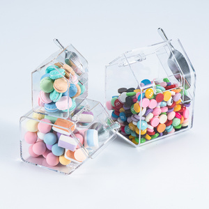 Wholesale  Clear AcrylicStackable Candy Topping Dispenser Acrylic Candy Dispenser With Scoop Candy Storage Box  ins Display Rack