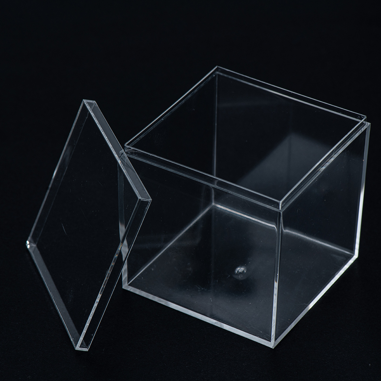 Food Grade Square Clear Acrylic Box Wedding Item Storage Acrylic Box Storage Stacked Display Acrylic Candy Box with Lid