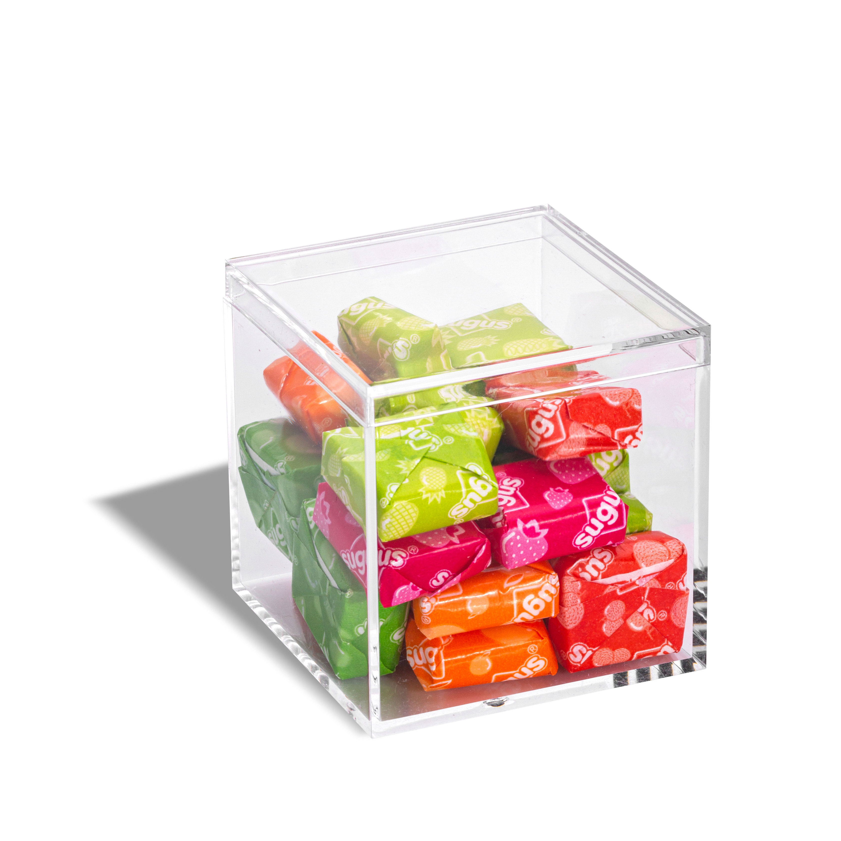 Food Grade Square Clear Acrylic Box Wedding Item Storage Acrylic Box Storage Stacked Display Acrylic Candy Box with Lid