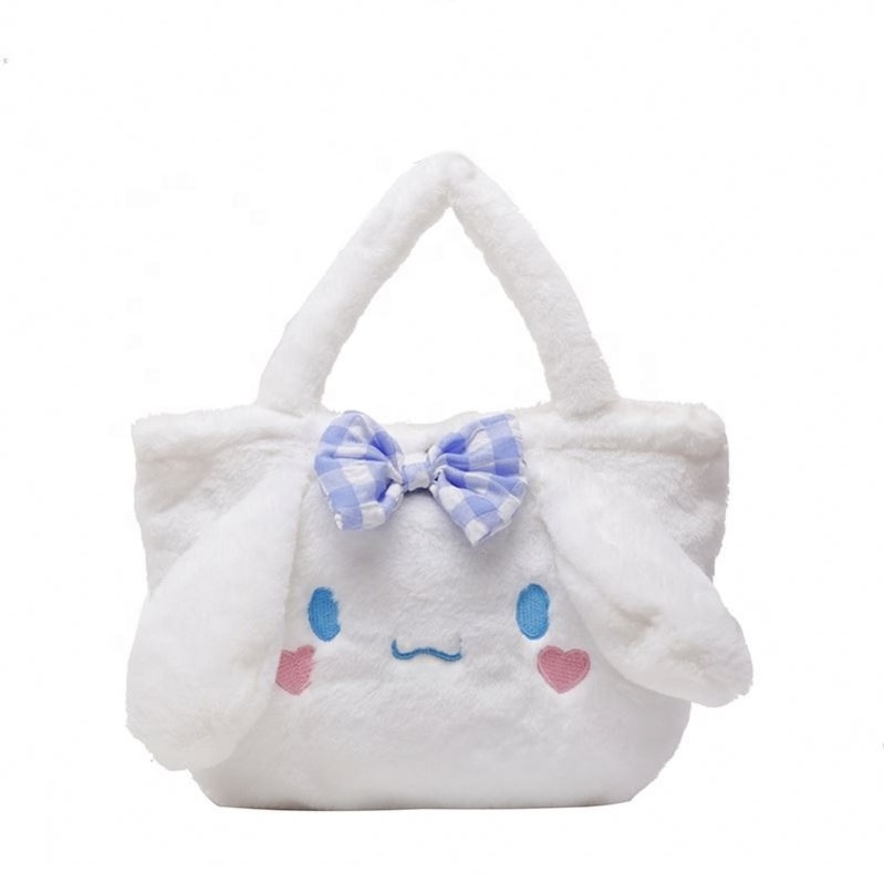 28cm Sanrio Kuromi My Melody Figure Kuromi Plush Backpack Kids Backpack Soft Plush Handbag Sanrio Plush Bag