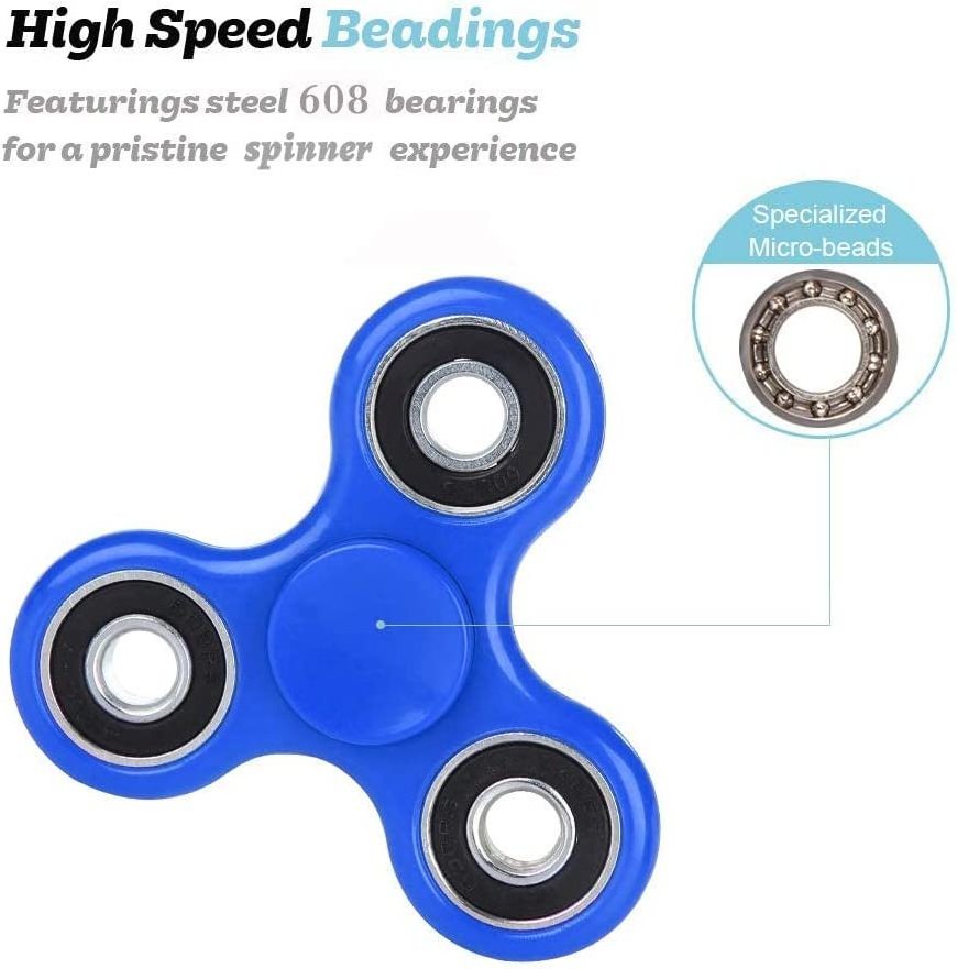 Sensory Hand Fidget Spinners  Pack Bulk Anxiety Toys Stress Relief Reducer for Kids/Adults