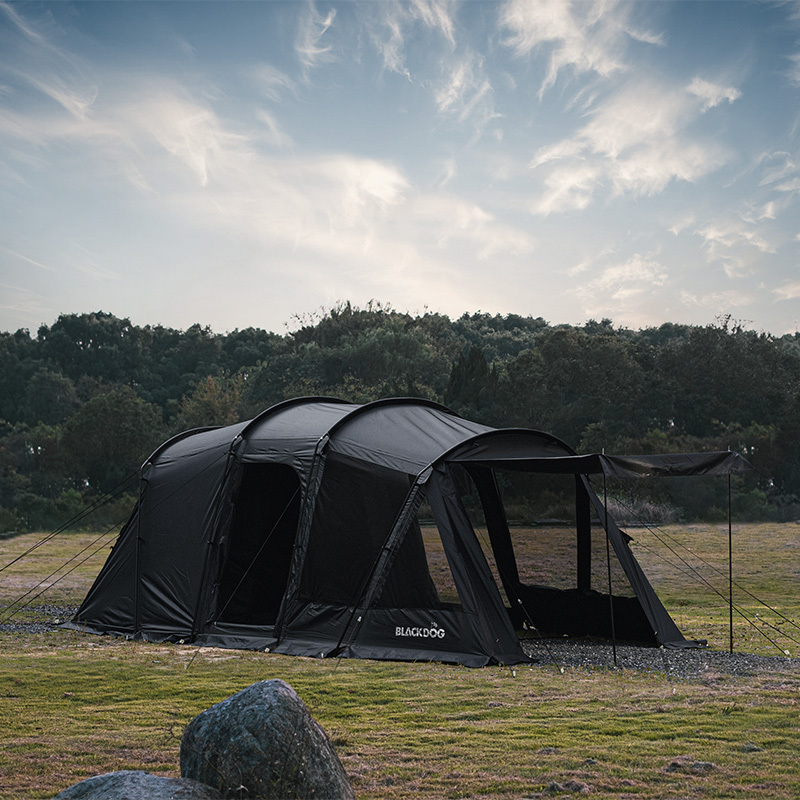 Blackdog Outdoor Camping Four Seasons Sun Protection Black Dog Upf50+ Tunnel Tent With Snow Skirt Big Tent