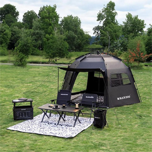 Blackdog Outdoor Hexagonal Automatic Quick Open Portable Folding Vinyl Sun and Rain Protection Camping Tent