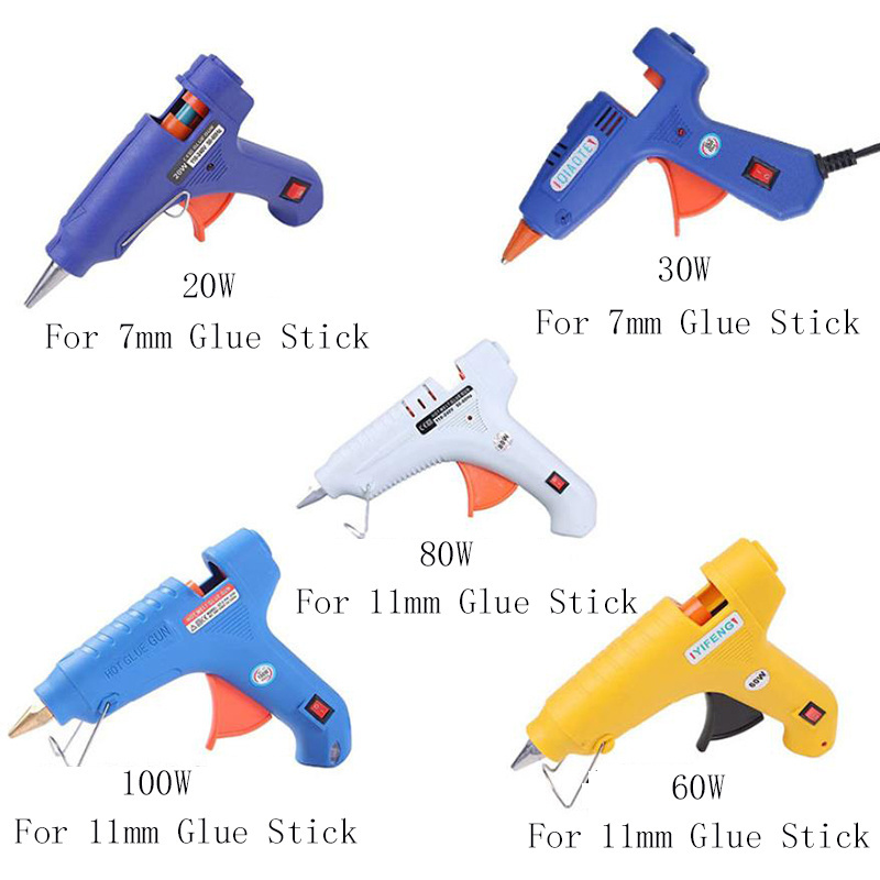 Hot Melt Glue Gun Handle Stick Easy Operation 20W 30W 60W 80W 100W 80~150W Glue Gun