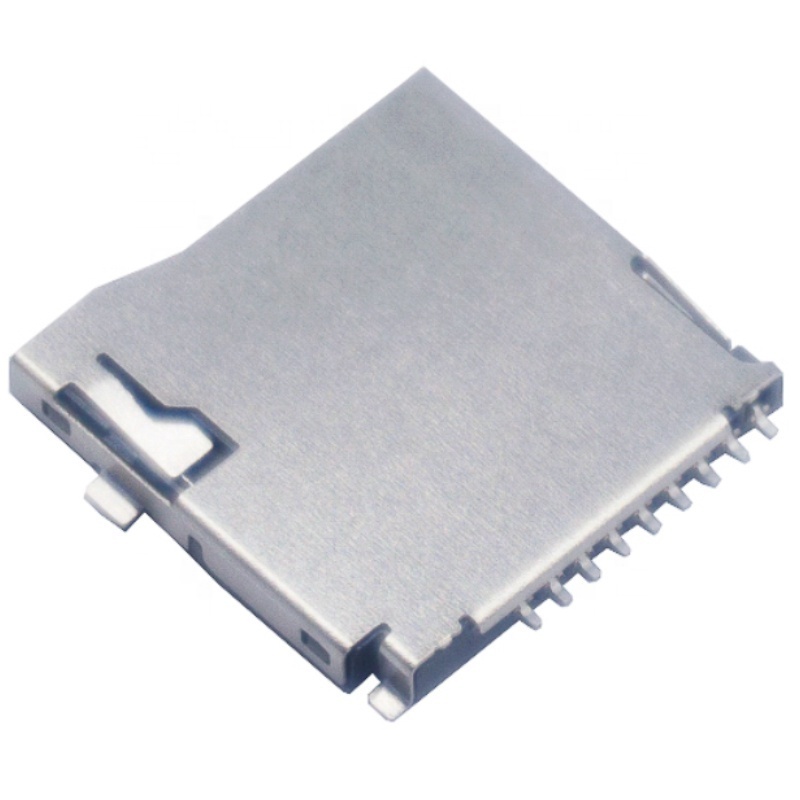 9 Pin SMT Push Push Type TF Micro SD Card Connector