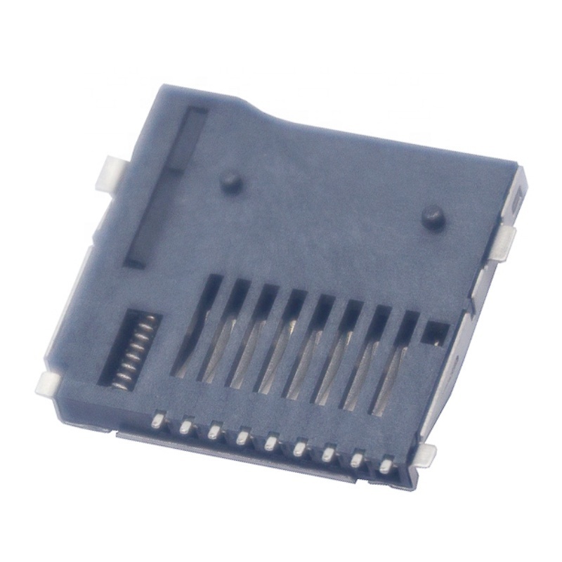 9 Pin SMT Push Push Type TF Micro SD Card Connector