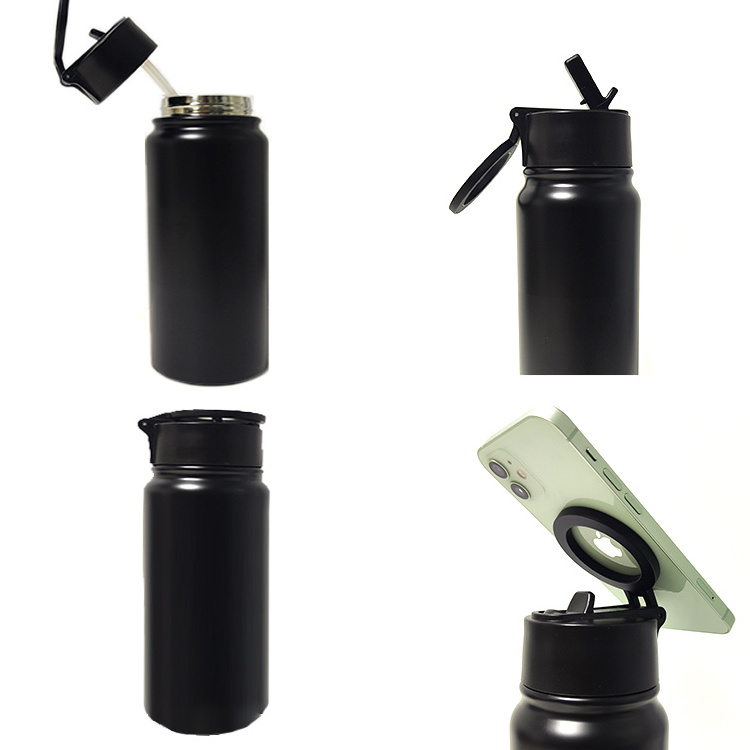 Vacuum flasks MagSafe Compatible Water Bottle for iPhone Stainless Steel Gym & Sports Bottle magnetic cell phone holder