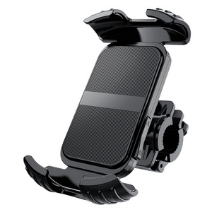 Motorcycle Phone Mount, Bike Phone Holder - Upgrade Quick Install Handlebar Clip for Bicycle Scooter, Cell Phone Clamp