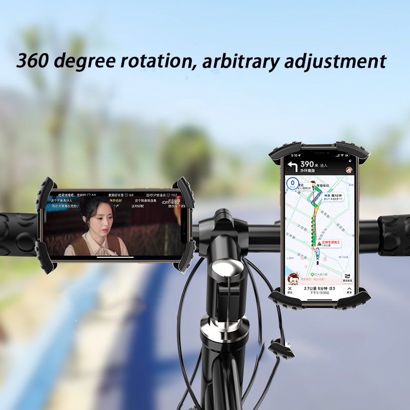 Motorcycle Phone Mount, Bike Phone Holder - Upgrade Quick Install Handlebar Clip for Bicycle Scooter, Cell Phone Clamp