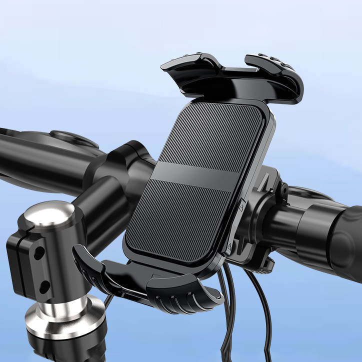 Motorcycle Phone Mount, Bike Phone Holder - Upgrade Quick Install Handlebar Clip for Bicycle Scooter, Cell Phone Clamp