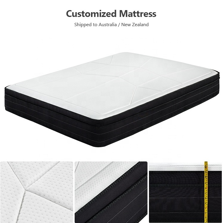 Fast Customizing Pocket Spring Mattresses Bed Hotel Hybrid Matress Rolled Up In a Box