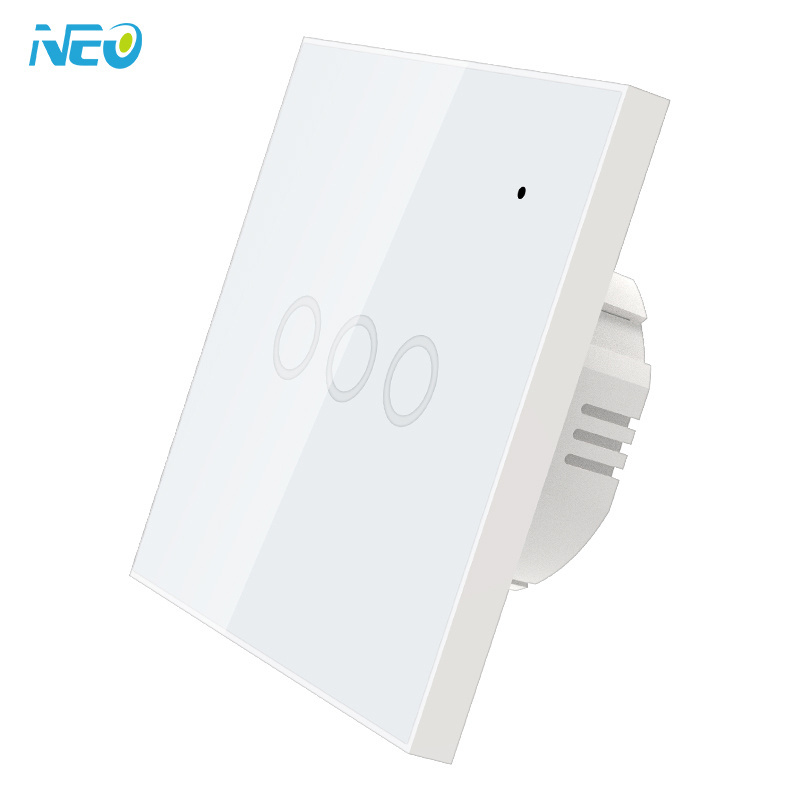 touch screen smart light switch remote control via app smart life neutral and live wire wall switch wifi