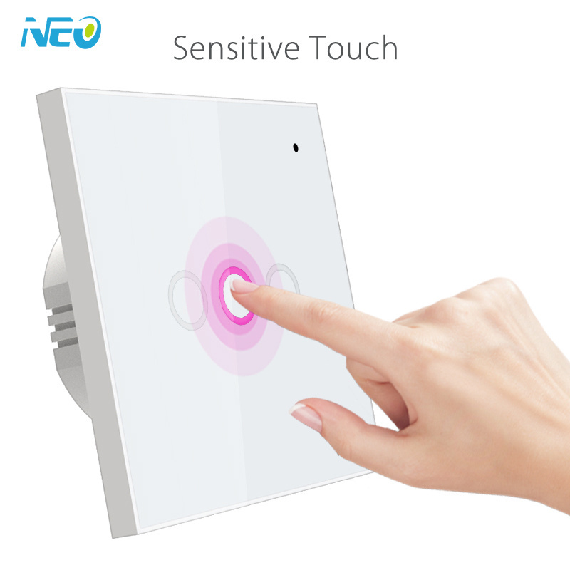 touch screen smart light switch remote control via app smart life neutral and live wire wall switch wifi