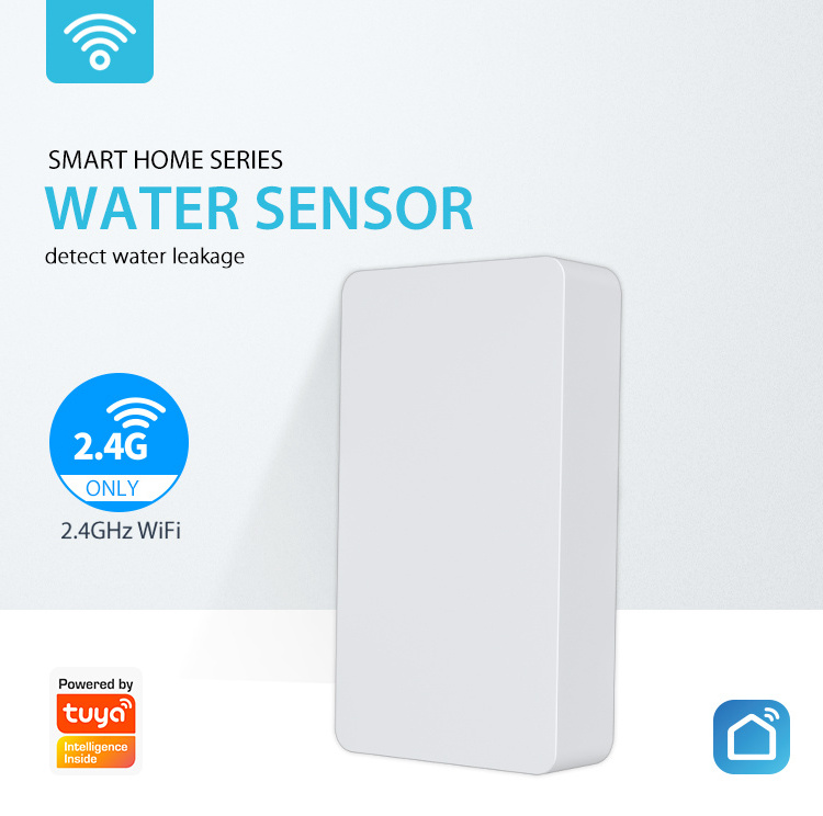 TUYA APP Smart Life Wi-Fi Water Leak Sensor Alarm Leak Alert Water Leak Detector Flood Sensor Alarm WiFi Water Leakage Alarm