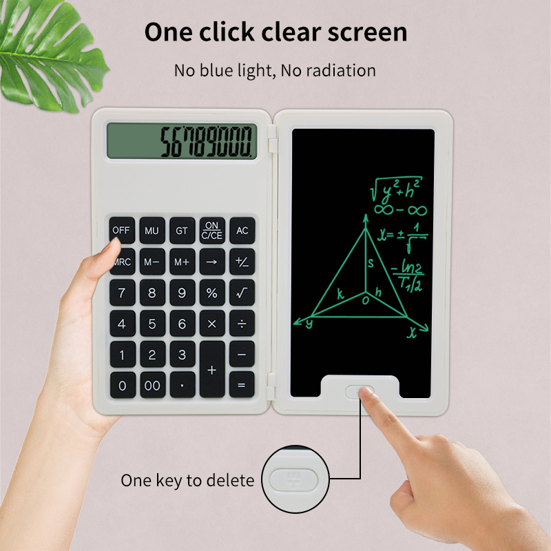 12 digits mini pocket calculator notepad 5 inch scientific calculator with lcd writing tablet with stylus pen