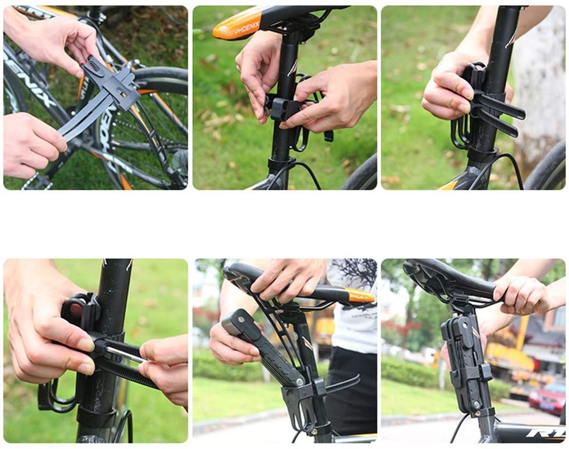 New Image Folding Bike Lock Award Winning Patented Lightweight High Security Bicycle Lock Heavy Duty Anti Theft Smart Secure