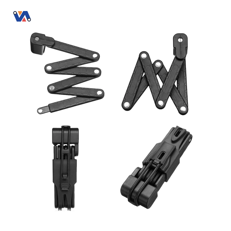 New Image Six Folding Lock MTB Road Bicycle Hamburg Lock Anti-Theft Scooter Electric Folding E-Bike Chain Bike Lock Top Sale