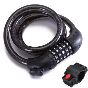 Bike Lock 5 Digit Code Combination Bicycle Security Lock Steel Cable Bike Cycling Bicycle Scooter Lock