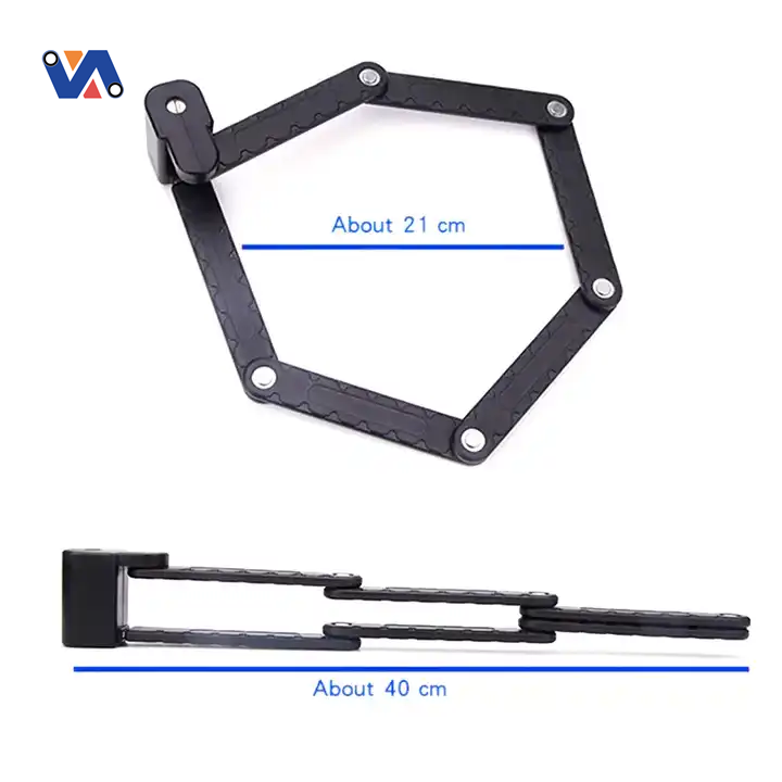 New Image Six Folding Lock MTB Road Bicycle Hamburg Lock Anti-Theft Scooter Electric Folding E-Bike Chain Bike Lock Top Sale