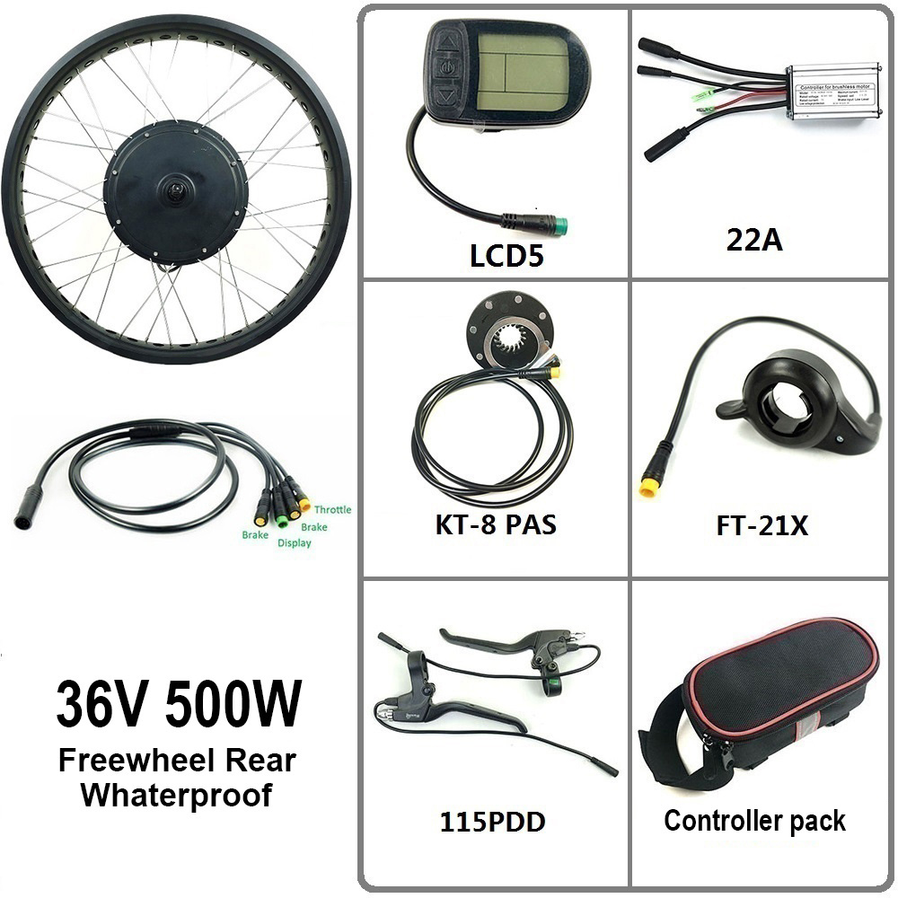 36V 48V 52V 350W 500W 750W  1000w 1500w 2000w 3000w 5000w Electric Bicycle Fat E Bike Motor Conversion Kit