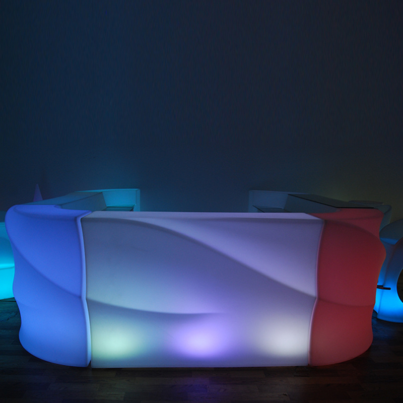 led bar counter / illuminated mobile bar / lighted bar furniture glowing bar table and chairs