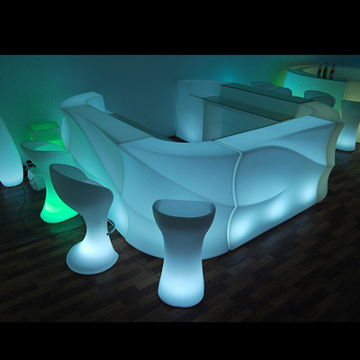 led bar counter / illuminated mobile bar / lighted bar furniture glowing bar table and chairs