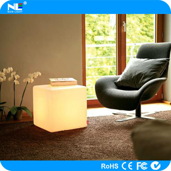 Outdoor LED light cube illuminated LED PE material chair cube LED glowing cube chair