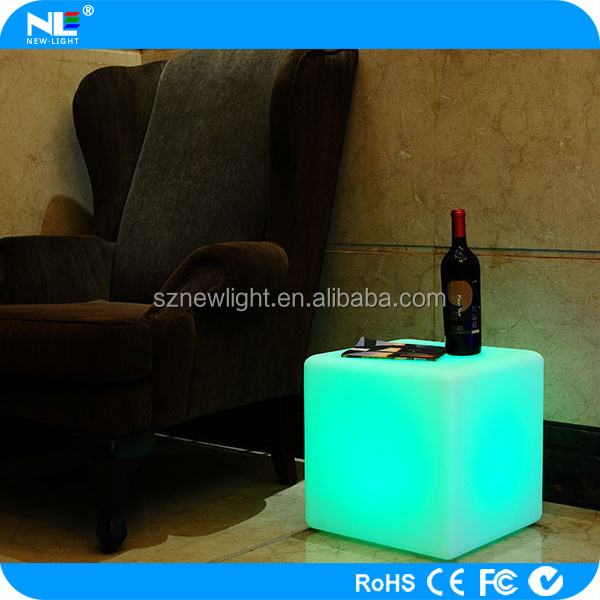 Outdoor LED light cube illuminated LED PE material chair cube LED glowing cube chair