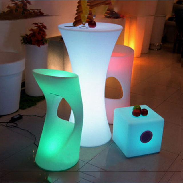 Led Light Up Bar Cocktail Tables Wholesale Round Plastic Bar Cocktail Table Portable Led Furniture