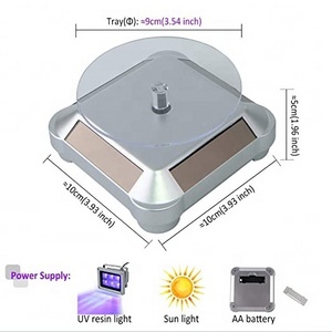 Newstar Wholesale led Solar Turntable 360 Rotating Stand, Double Used Rotating Display