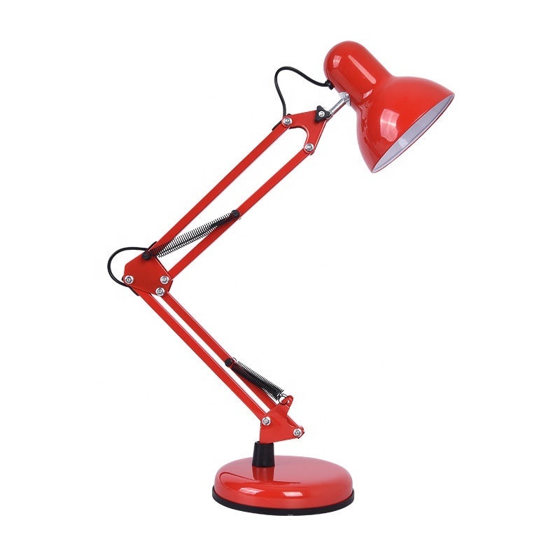 Modern Simple Direction Adjustable Swing Arm Clamp Mount Desk Light E27 LED Table Lamps for Study Working Reading Home