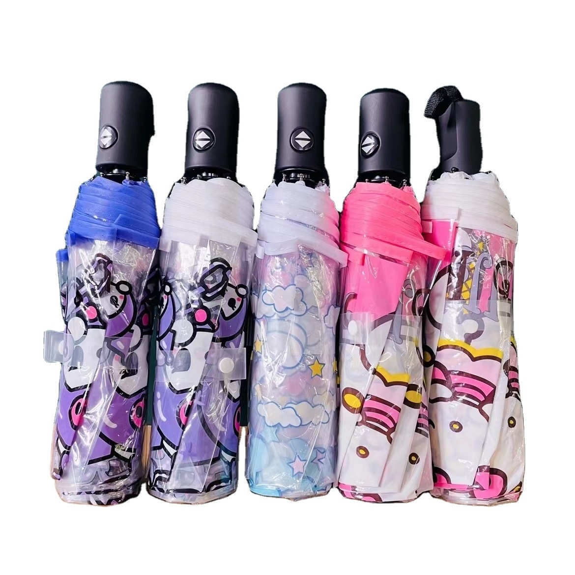 Cinnamoroll Laurel Dog Kulomi cartoon transparent folding umbrella Melody student cute automatic open and close umbrella