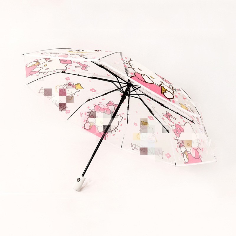 Cinnamoroll Laurel Dog Kulomi cartoon transparent folding umbrella Melody student cute automatic open and close umbrella