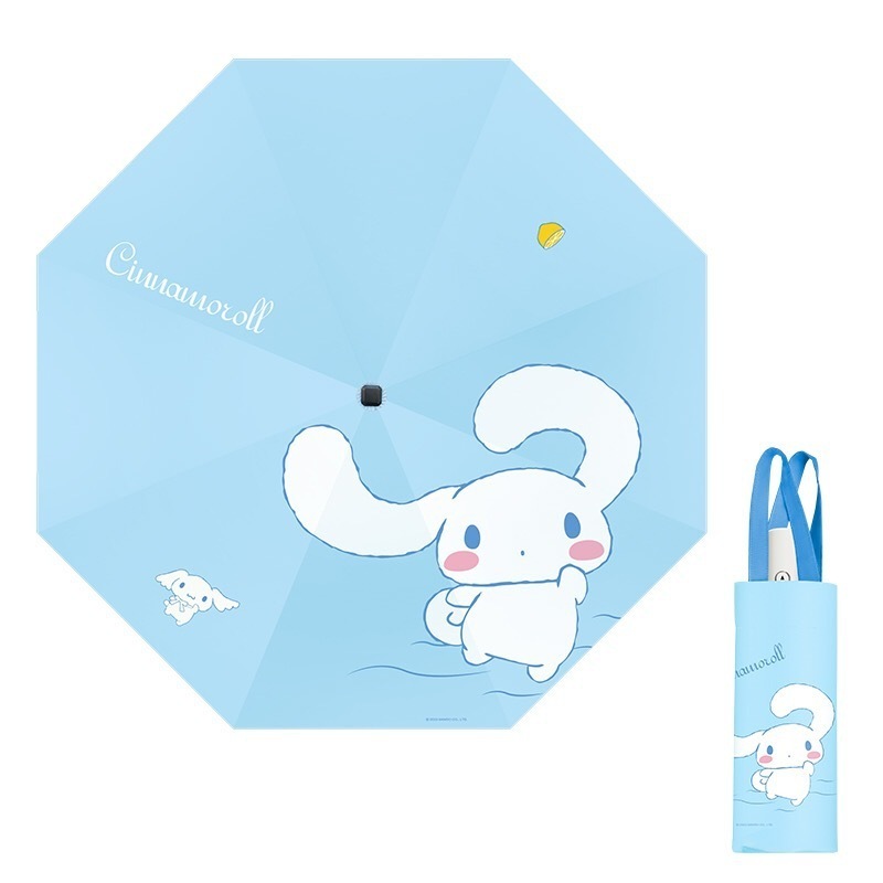 Kawaii Cinnamoroll Sun Umbrella Anime My Melody Cinnamoroll Kuromi Cute Cartoon Girl Prevent UV Folding Umbrella