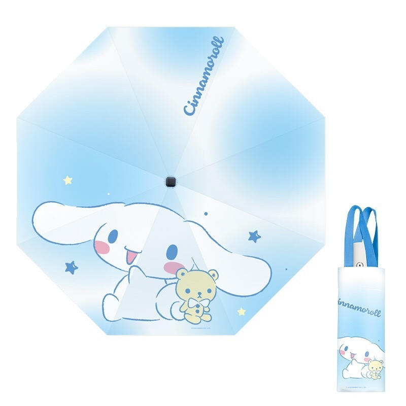 wholesale Cinnamoroll Kuromi Melody girls folding rain umbrellas kids cartoon UV protection automatic folding umbrella