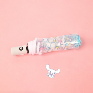 Cinnamoroll automatically folding umbrella Melody transparent umbrella Kuromi cartoon student UV protection umbrella