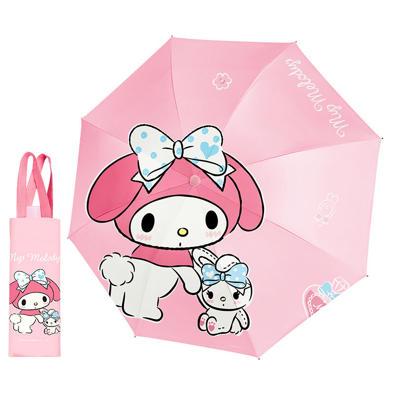 Cinnamoroll Kuromi automatic umbrella sunny and rainydual-purpose Umbrella Melody UV protection folding umbrella