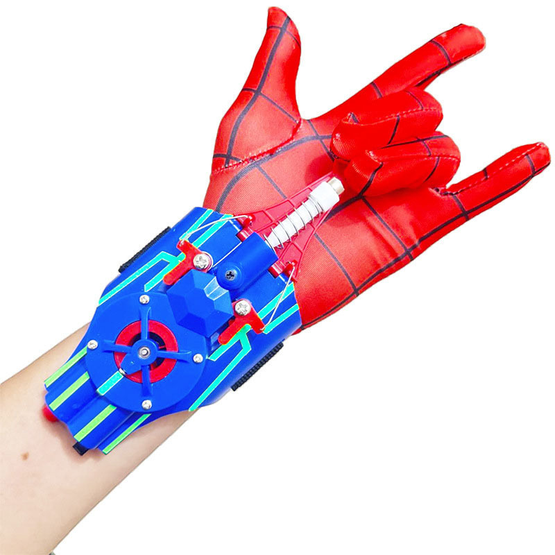 NEWSTAR NS1090 Cosplay spider  man web shooter boys Luminous Light Wrist Launcher String Shooters Toy For kids