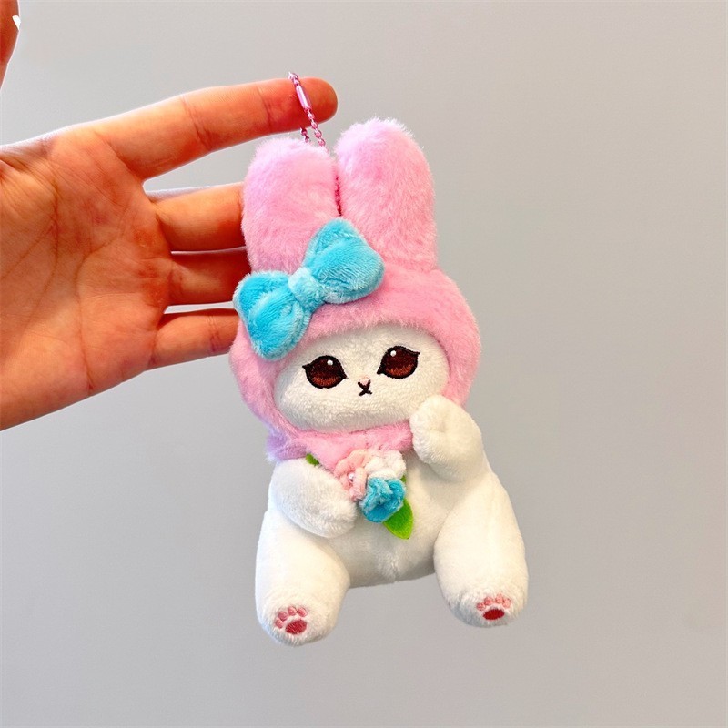 Japanese cute Kuromi melody Yugui dog  Shark cat  doll pendant cartoon Cinnamoroll backpack hanging ornaments