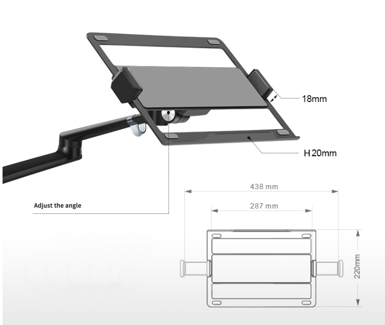 Double monitor arm Desktop 10