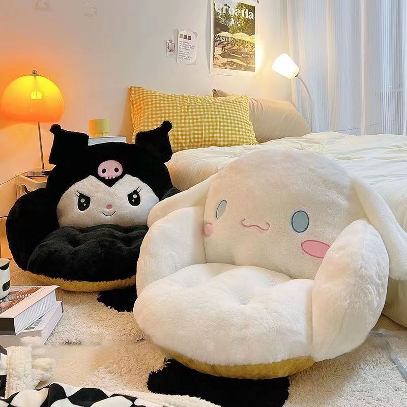 Cartoon Cinnamoroll Plush Seater cushion Kids Couch Soft cushion  Kuromi Sofa Bed Lounger Stuffed Plush cushion