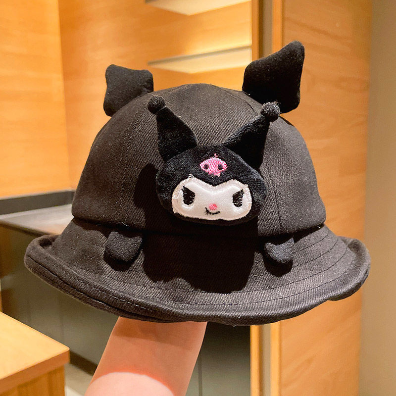 Newstar Anime Kids kuromi hat Children's cartoon cute Kuromi basin hat Sunhats for boys and girls