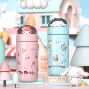 Kuromi Kawaii Thermos Cup  Cinnamoroll kuromi  Anime Cartoon Portable  double layer vacuum cup Children Gift