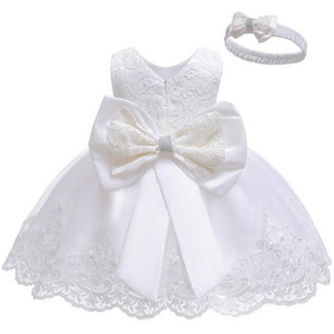 New star Baby Dresses Flower Wedding Party Princess Dress Newborn Baby Girls first birthday dress