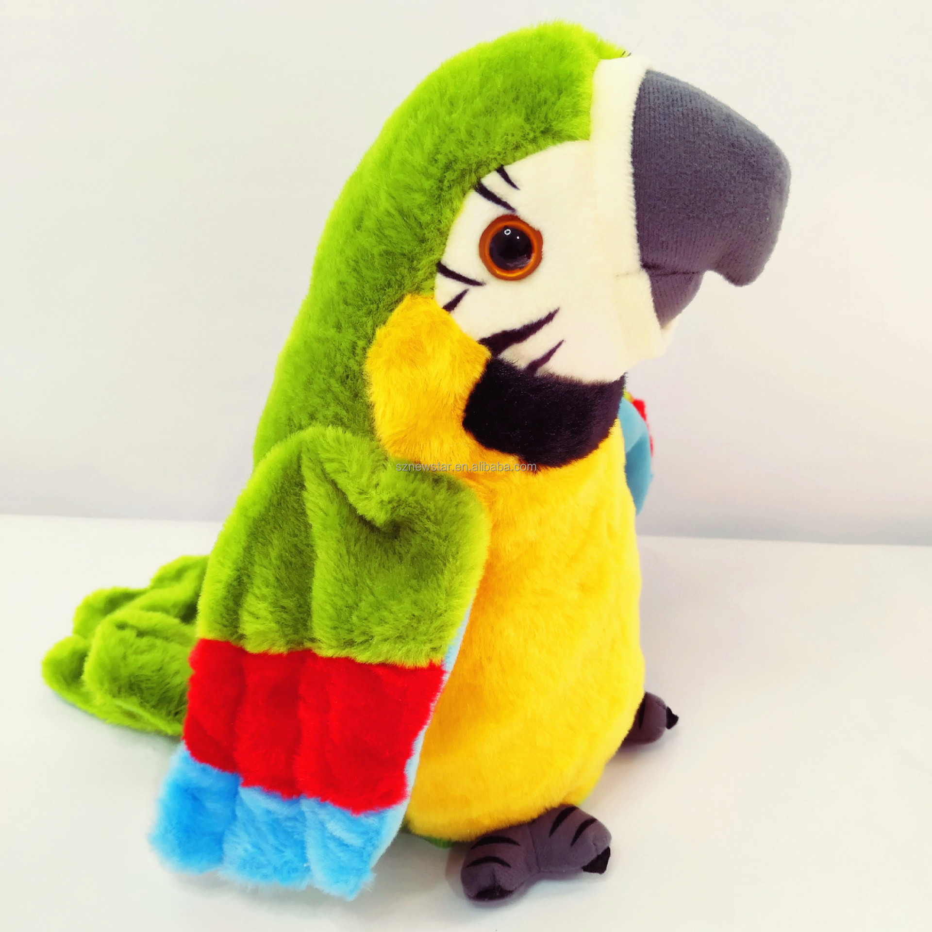 QY Recording parrot learning to speak parrot can twist and flap its wings tongue parrot children electric plush toy